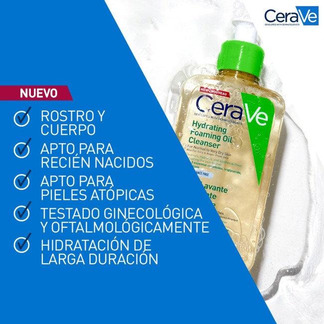 Comprar CeraVe Limpiador Aceite Espumoso Hidratante al Mejor Precio | Quierofarma
