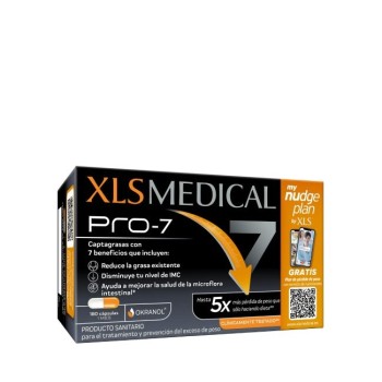 Comprar XLS Medical Pro 7 Captagrasas 180 Cápsulas al Mejor Precio | Quierofarma)