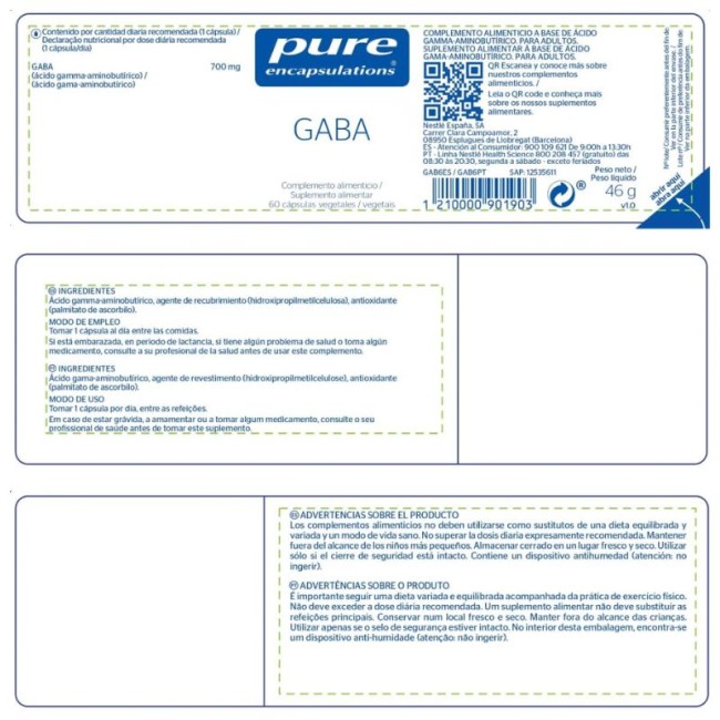 Comprar Pure Encapsulations GABA al Mejor Precio | Quierofarma