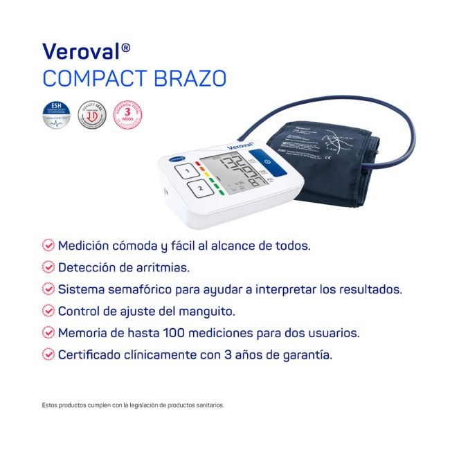 Comprar Veroval Compact Tensiómetro Brazo al Mejor Precio|Quierofarma