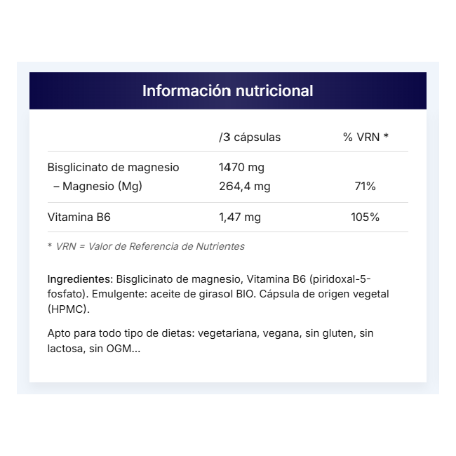 Comprar Bisglicinato de Magnesio + B6 al Mejor Precio | Quierofarma
