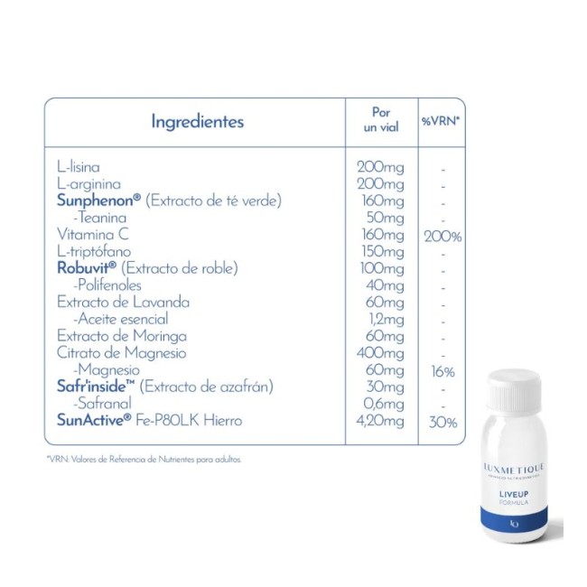 Comprar Luxmetique LiveUp Formula al Mejor Precio | Quierofarma