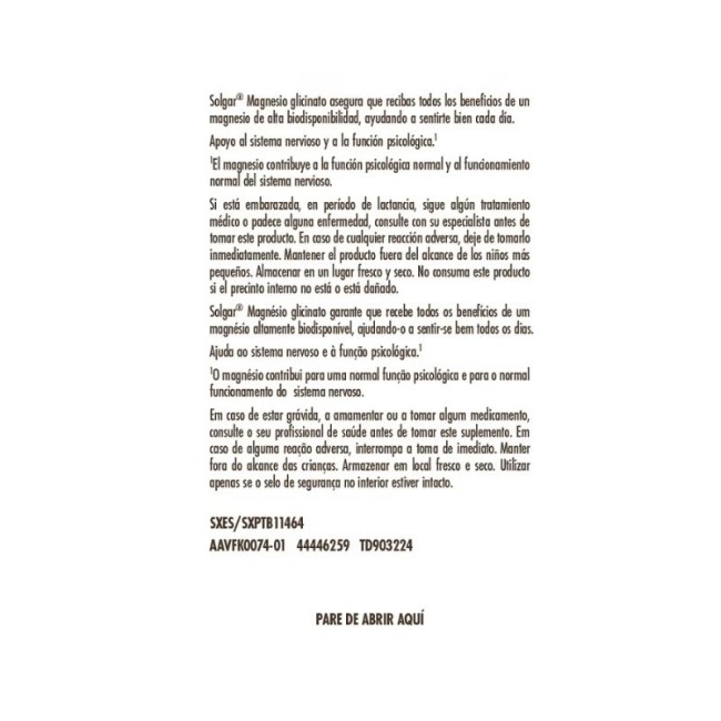 Comprar Solgar Magnesio Bisglicinato al Mejor Precio | Quierofarma